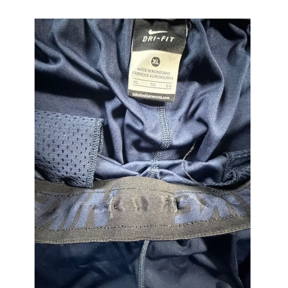 Nike Dri-FIT Mens Navy Blue Athletic Training Shorts XL Pocketed Basketball K6